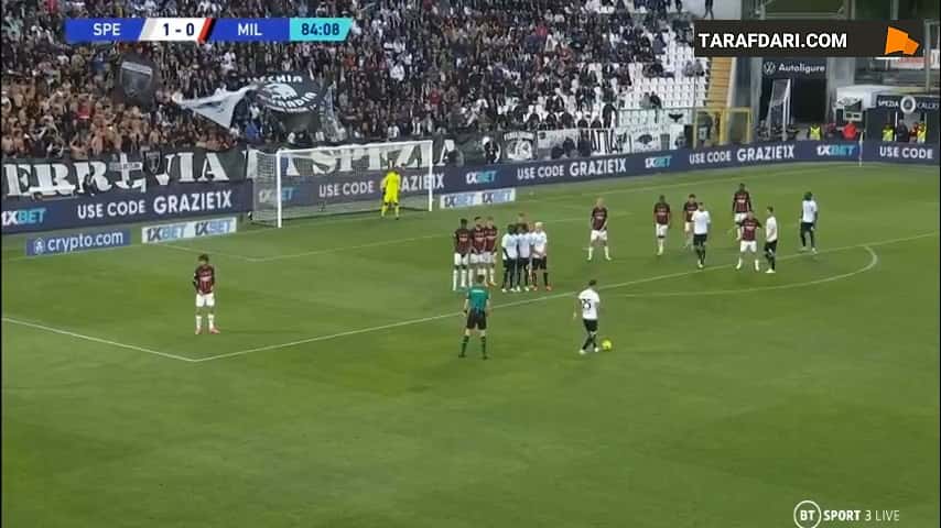 گل تماشایی سالواتوره اسپوزیتو به میلان (اسپتزیا 2-0 میلان)