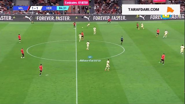 گل رافائل لیائو به ورونا (میلان 2-1 ورونا)