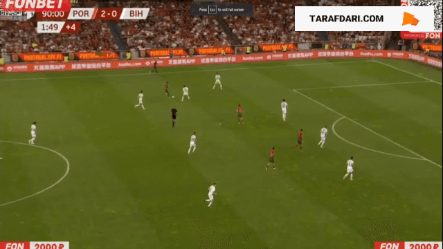گل دوم برونو فرناندز به بوسنی (پرتغال 3-0 بوسنی)