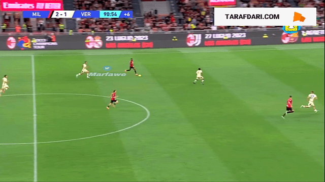 گل دوم رافائل لیائو به ورونا (میلان 3-1 ورونا)