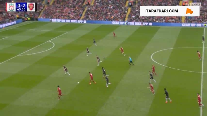 گل محمد صلاح به آرسنال (لیورپول 1-2 آرسنال)