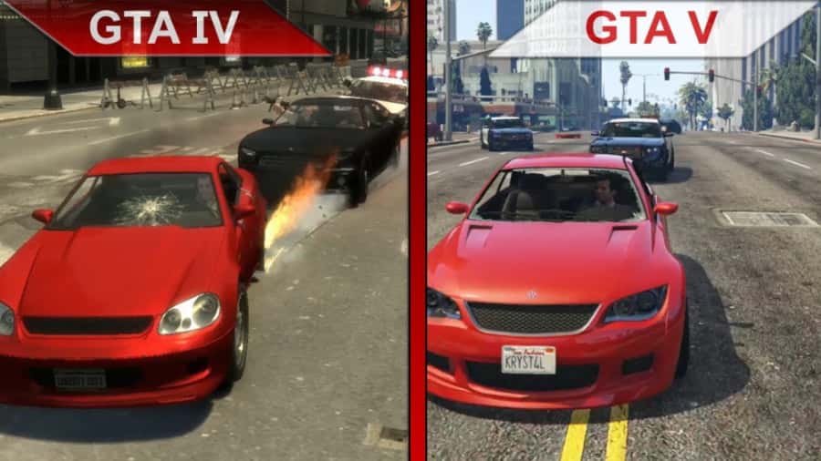 مقایسه فیزیک ماشین در GTA V و GTA IV