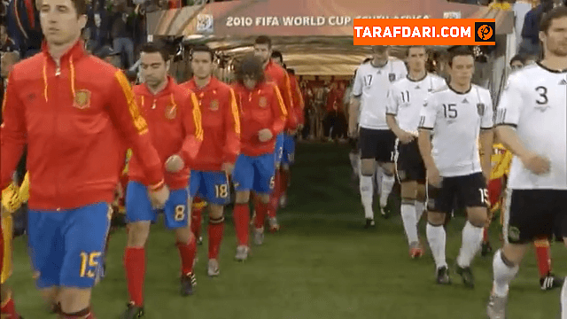 برتری 1-0 اسپانیا مقابل آلمان با گل کارلس پویول و صعود به فینال جام جهانی (7 جولای 2010) / فیلم