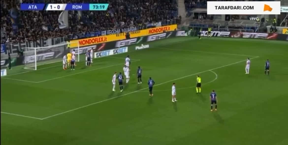 گل رافائل تولوی به رم (آتالانتا 2-0 رم)