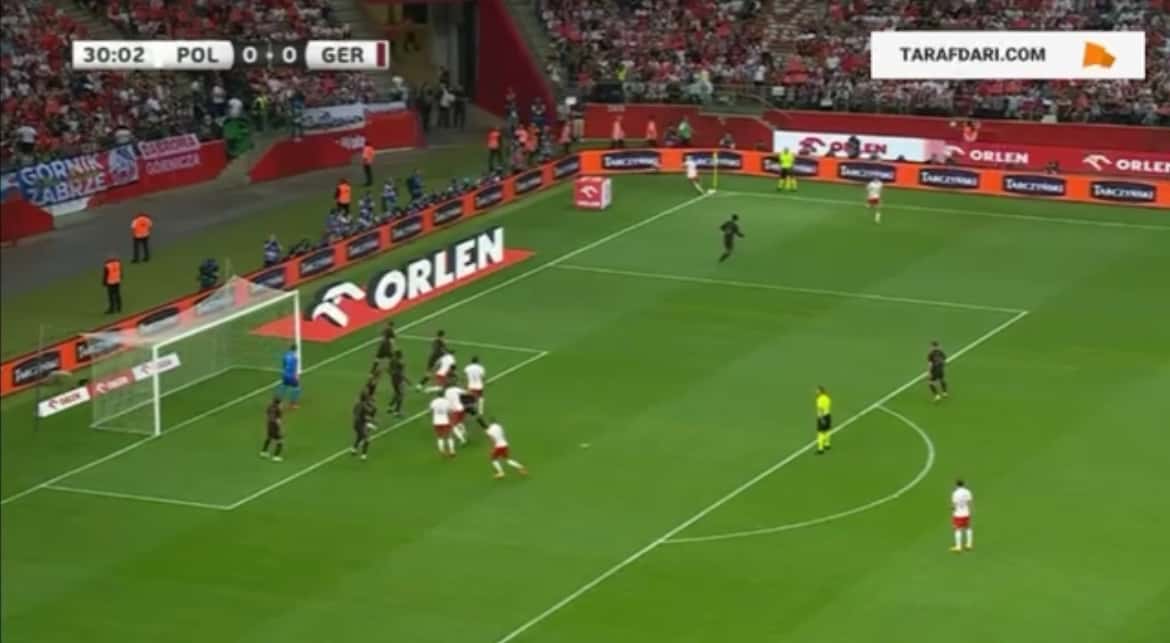 گل کیویور به آلمان (لهستان 1-0 آلمان)