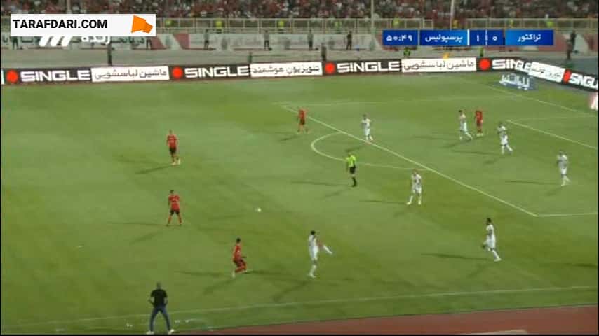 شوت سرکش ریکاردو آلوز تیرک دروازه بیرانوند را لرزاند (تراکتور 0-1 پرسپولیس)