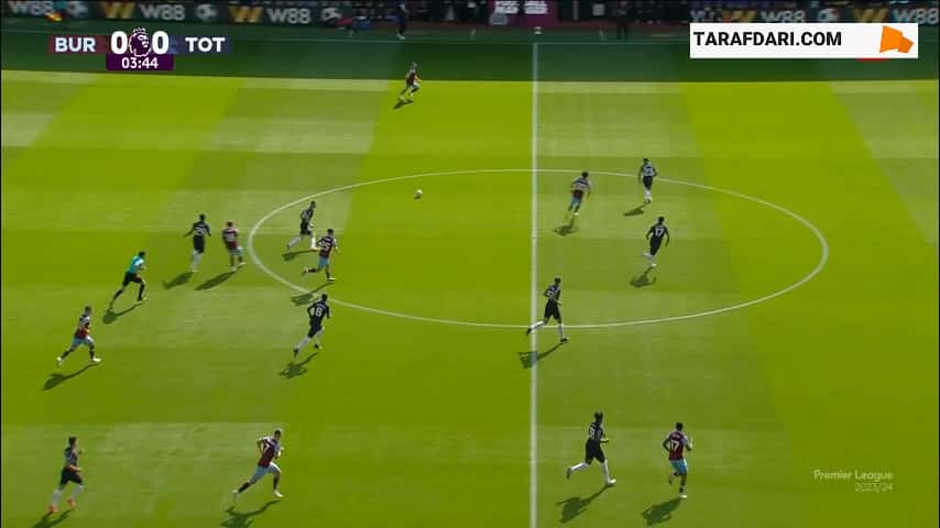 خلاصه بازی برنلی 2-5 تاتنهام (لیگ برتر انگلیس - 2023/24)