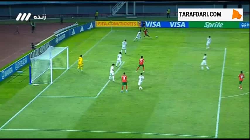 گل نسیم زوزی به ایران در جام جهانی زیر ۱۷ سال (ایران 1-1 مراکش)