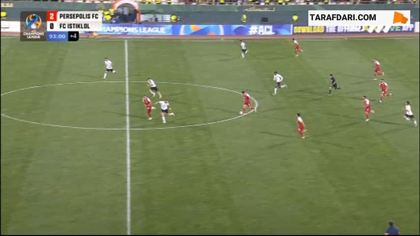 سرنگونی بازیکن پرسپولیس در محوطه جریمه و بی توجهی داور به تصاویر VAR (پرسپولیس 2-0 استقلال تاجیکستان)