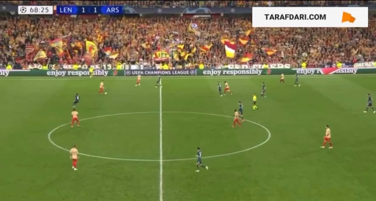 گل الیه به آرسنال (لانس 2-1 آرسنال)