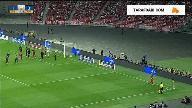 گل فن دایک به بایرن مونیخ (بایرن مونیخ 0-2 لیورپول)