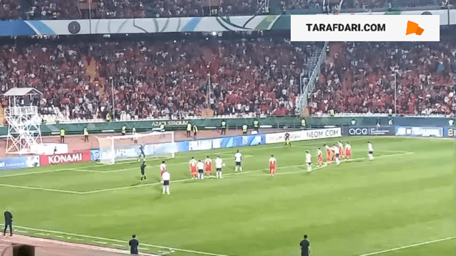 مهار پنالتی علیرضا بیرانوند و شادی پرسپولیسی ها از دریچه دوربین طرفداری / فیلم