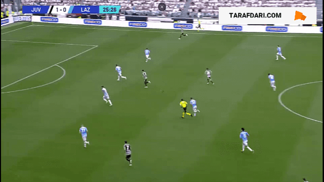 گل کیه زا به لاتزیو (یوونتوس 2-0 لاتزیو)