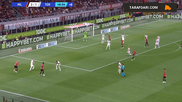 گل تئو هرناندز به تورینو با ضربه چیپ زیبا (میلان 3-1 تورینو)