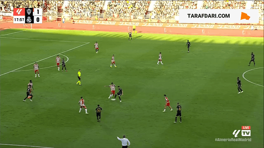 گل جود بلینگام به آلمریا (آلمریا 1-1 رئال مادرید)