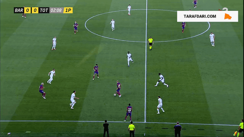 گل روبرت لواندوفسکی به تاتنهام (بارسلونا 1-0 تاتنهام)