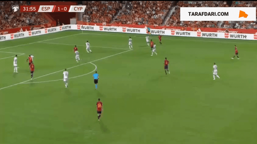 گل میکل مرینو به قبرس (اسپانیا 2-0 قبرس)