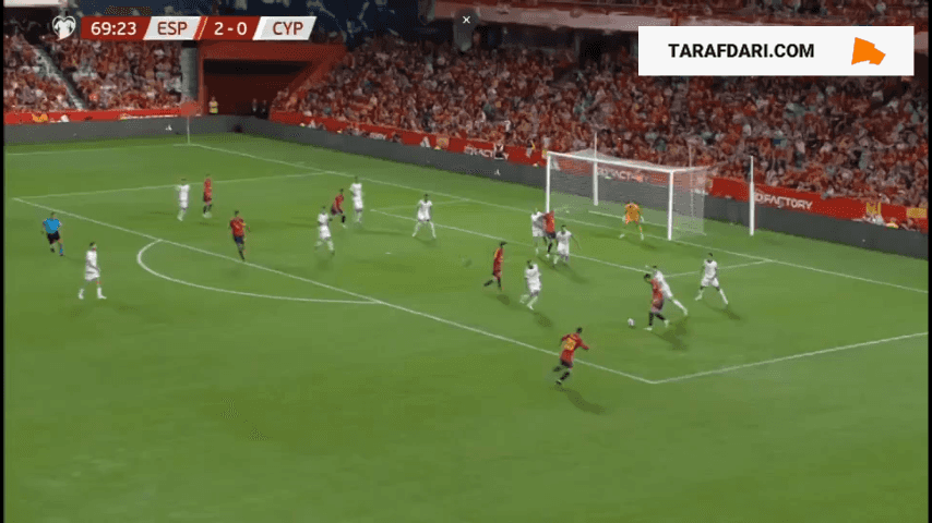 گل خوسلو به قبرس (اسپانیا 3-0 قبرس)