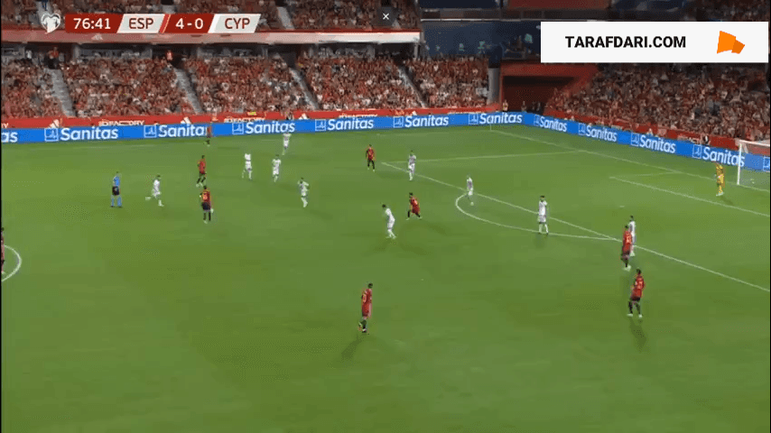 گل الکس بائنا به قبرس (اسپانیا 5-0 قبرس)