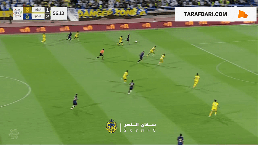 دومین پاس گل کریستیانو رونالدو و گلزنی اوتاویو مقابل الحزم (الحزم 1-3 النصر)