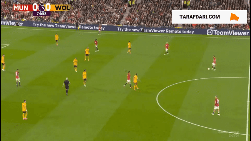 گل رافائل واران به وولورهمپتون (منچستریونایتد 1-0 وولورهمپتون)
