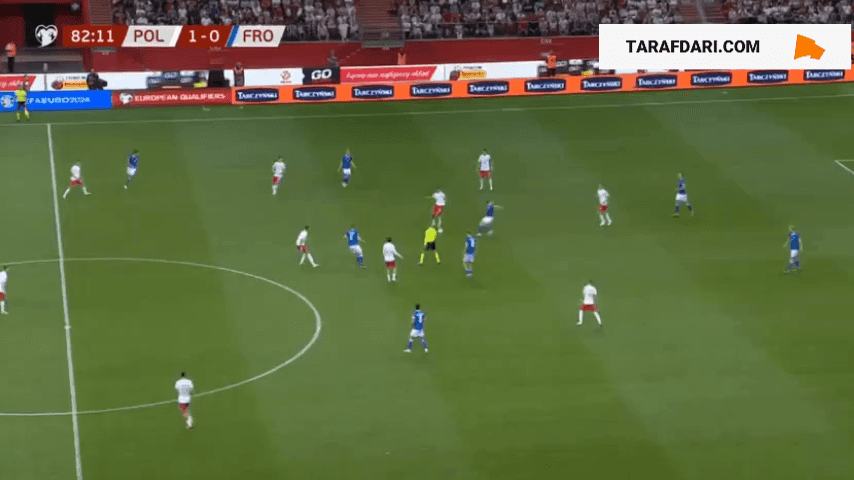 گل زیبای روبرت لواندوفسکی به جزایر فارو (لهستان 2-0 جزایر فارو)