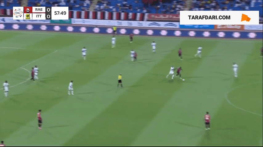 گل عبدالرزاق حمدالله به الرائد روی پاس گل کریم بنزما (الرائد 0-1 الاتحاد)