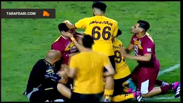 گریه پیام نیازمند بعد از برد تیمش مقابل استقلال / فیلم