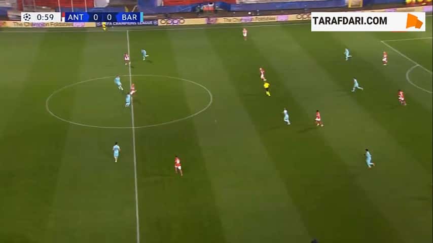 گل آرتور فرمیرن به بارسلونا روی اشتباه رومئو (رویال آنتورپ 1-0 بارسلونا)