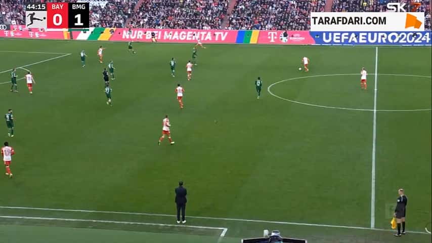 گل الکساندر پاولوویچ به گلادباخ (بایرن مونیخ 1-1 مونشن گلادباخ)
