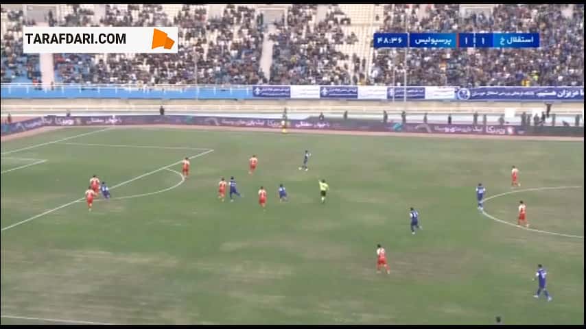 گل دوم جواد آقایی پور به پرسپولیس (استقلال خوزستان 2-1 پرسپولیس)