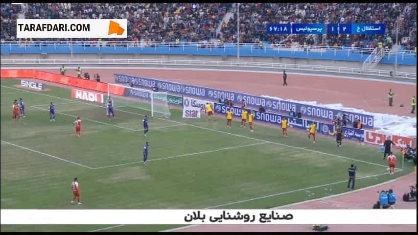 گل نبیل باهویی به استقلال خوزستان (استقلال خوزستان 2-2 پرسپولیس)