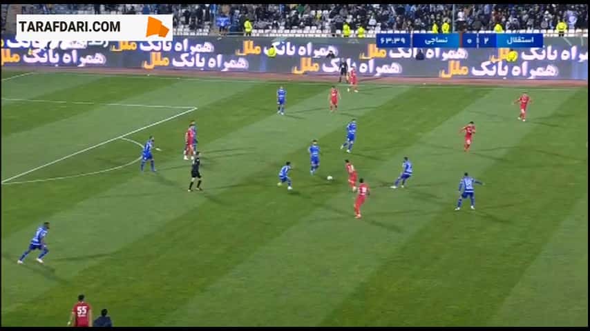 گل آرمان رمضانی به نساجی (استقلال 3-0 نساجی)