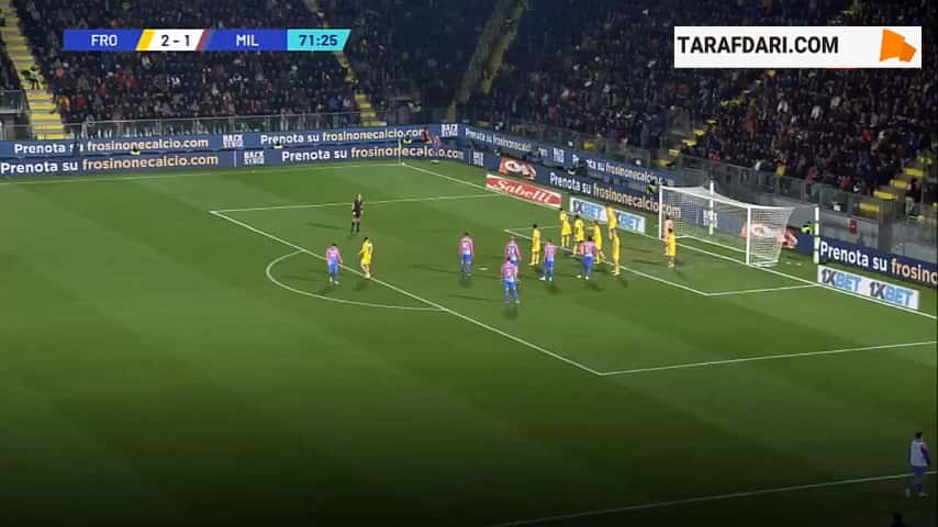گل متئو گابیا به فروزینونه (فروزینونه 2-2 میلان)