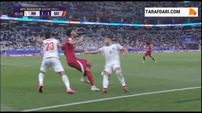 گل زیبای اکرم عفیف به ایران (ایران 1-2 قطر)