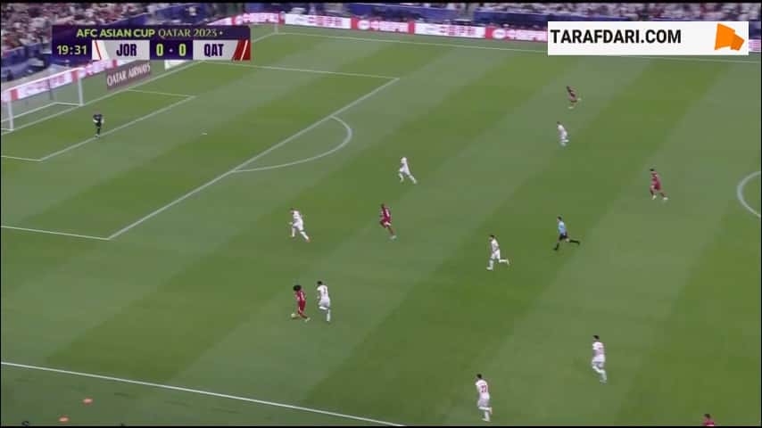 گل اکرم عفیف به اردن از روی نقطه پنالتی (اردن 0-1 قطر)