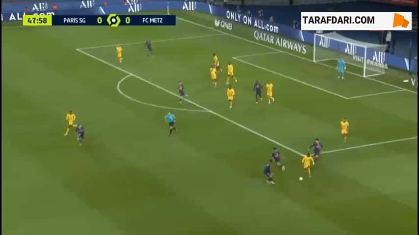گل ویتینیا به متس (پاری سن ژرمن 1-0 متس)