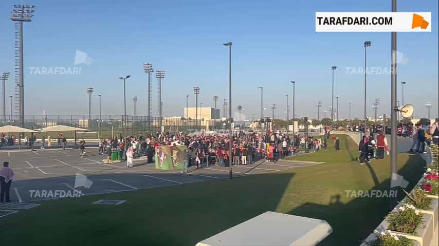 رقص و شادی هواداران اردن در اطراف ورزشگاه احمد بن علی پیش از رویارویی با کره جنوبی / فیلم