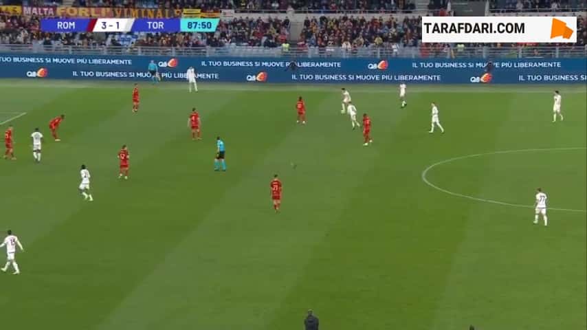 گل به خودی دین هویسن مقابل تورینو (آاس رم 3-2 تورینو)