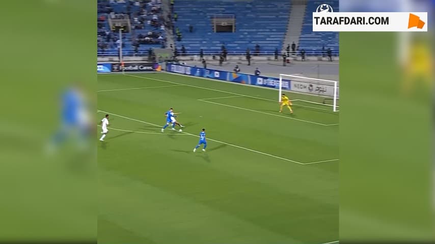 سیو استثنایی حسین خطیر مقابل الهلال (الهلال - نساجی)