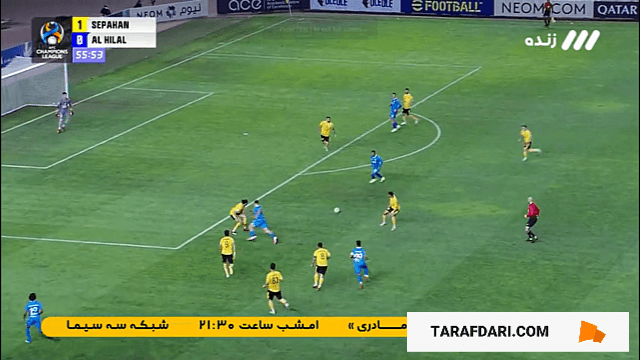گل مالکوم به سپاهان (سپاهان 1-1 الهلال)