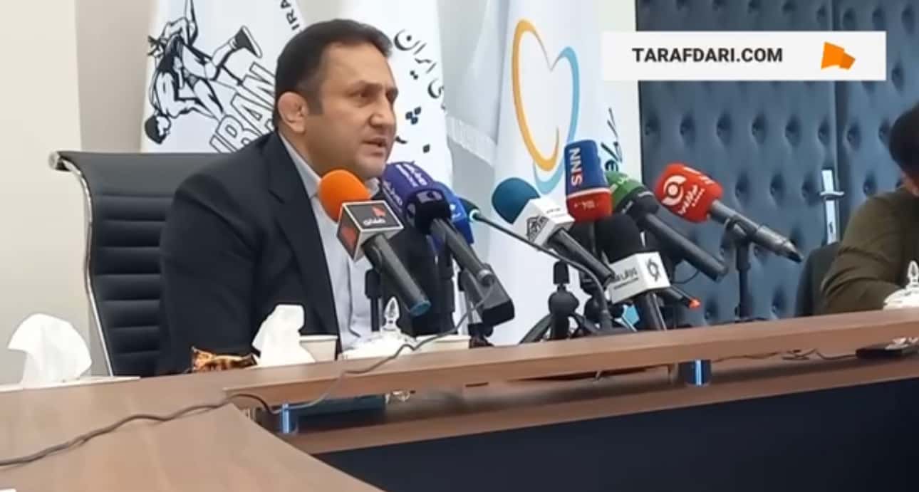 نشست خبری رییس سازمان لیگ کشتی از دریچه دوربین طرفداری / فیلم