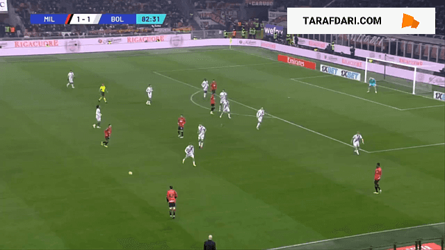 گل دوم روبن لوفتوس چیک به بولونیا (میلان 2-1 بولونیا)