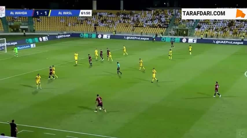 بریس احمد نوراللهی مقابل الوصل در لیگ امارات (الوحده - الوصل)