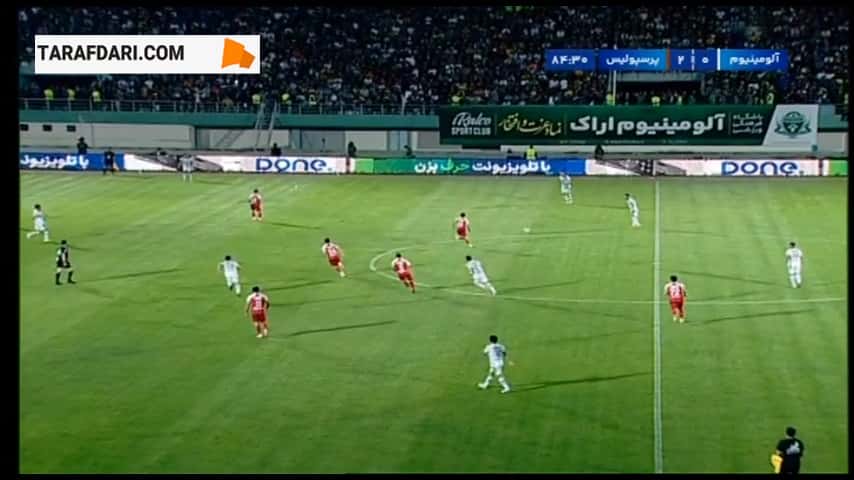 گل تماشایی مهدی لیموچی به پرسپولیس (آلومینیوم اراک 1-2 پرسپولیس)