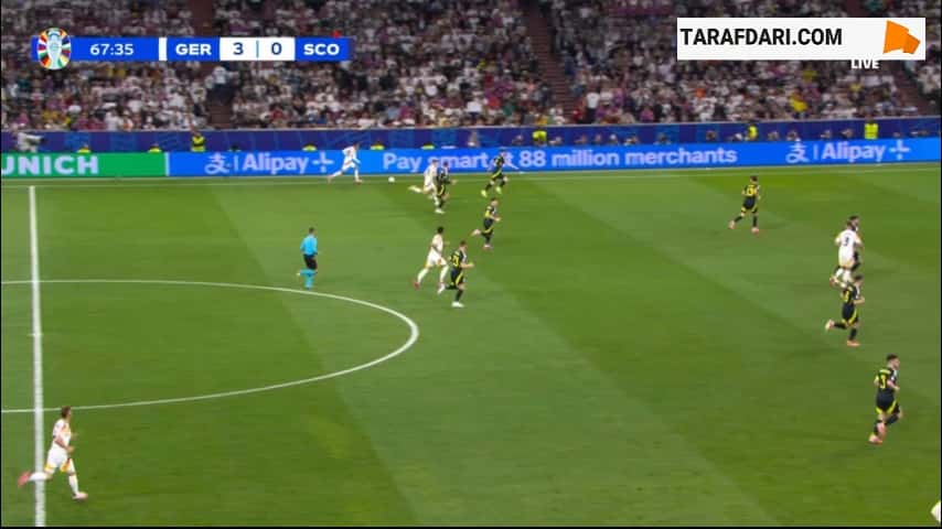 گل زیبای نیکلاس فولکروگ به اسکاتلند (آلمان 4-0 اسکاتلند)