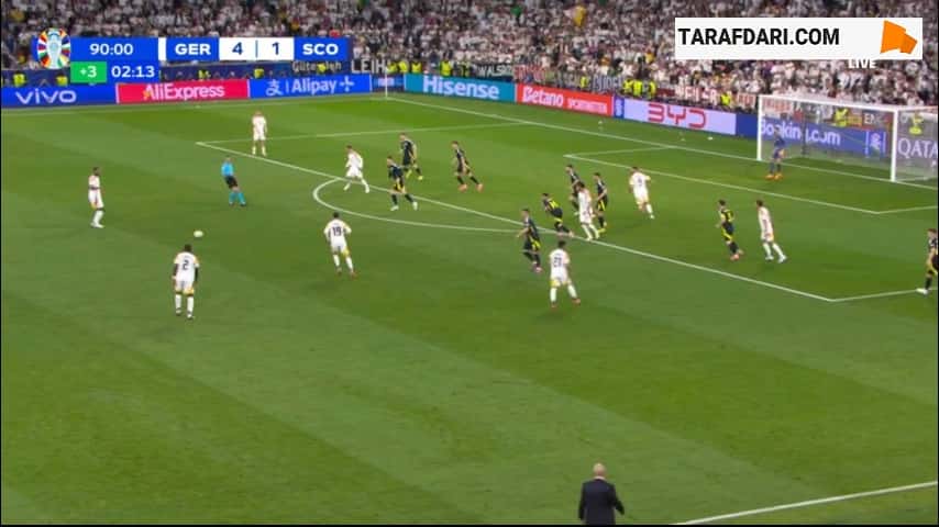 گل زیبای امره جان به اسکاتلند (آلمان 5-1 اسکاتلند)