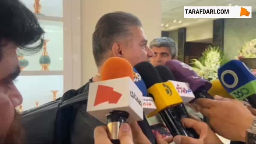 صحبت های حمید مطهری در حاشیه مراسم قرعهکشی لیگ برتر فوتبال ایران