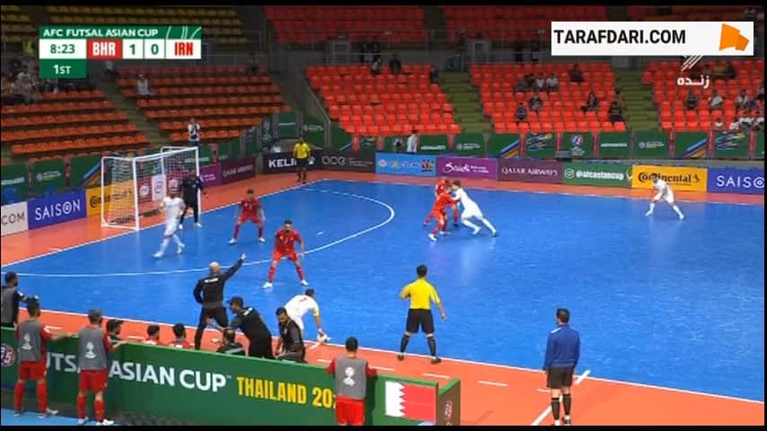 گل علیرضا رفیعی پور به بحرین در جام ملتهای فوتسال آسیا (ایران 1-1 بحرین)