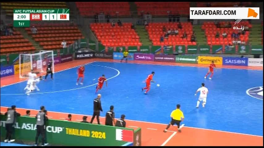 گل صالح احمد به ایران در جام ملت های فوتسال آسیا (ایران 1-2 بحرین)